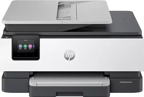 Wireless HP OfficeJet Pro 8135e Printer: Multifunctional device designed for educational needs, offering print, scan, copy, and fax capabilities.