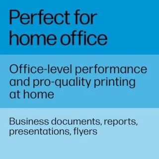 Alt text: HP OfficeJet Pro 8135e Wireless Printer in a modern office setup, ideal for educators needing print, scan, copy, and fax functionality.