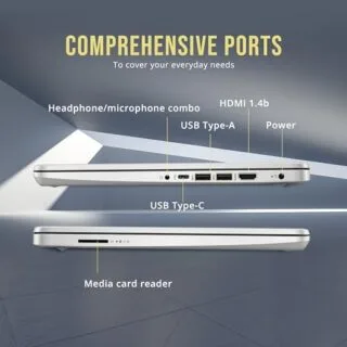 HP Stream 14-Inch HD Laptop for Educators: Intel Celeron N4120, 16GB RAM, 288GB Storage, Ideal for Classroom Learning and Education Needs