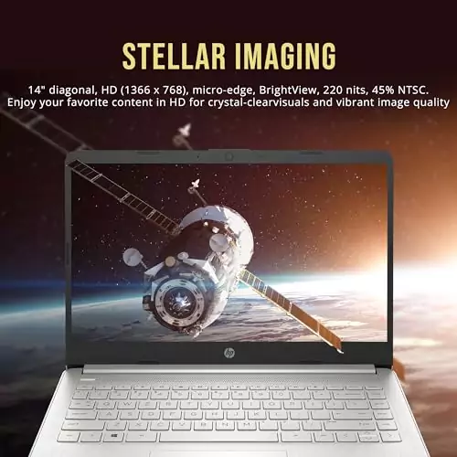 HP Stream 14" HD Laptop with Intel Celeron N4120, 16GB RAM, and 288GB storage, perfect for classroom use and educators seeking reliable technology.