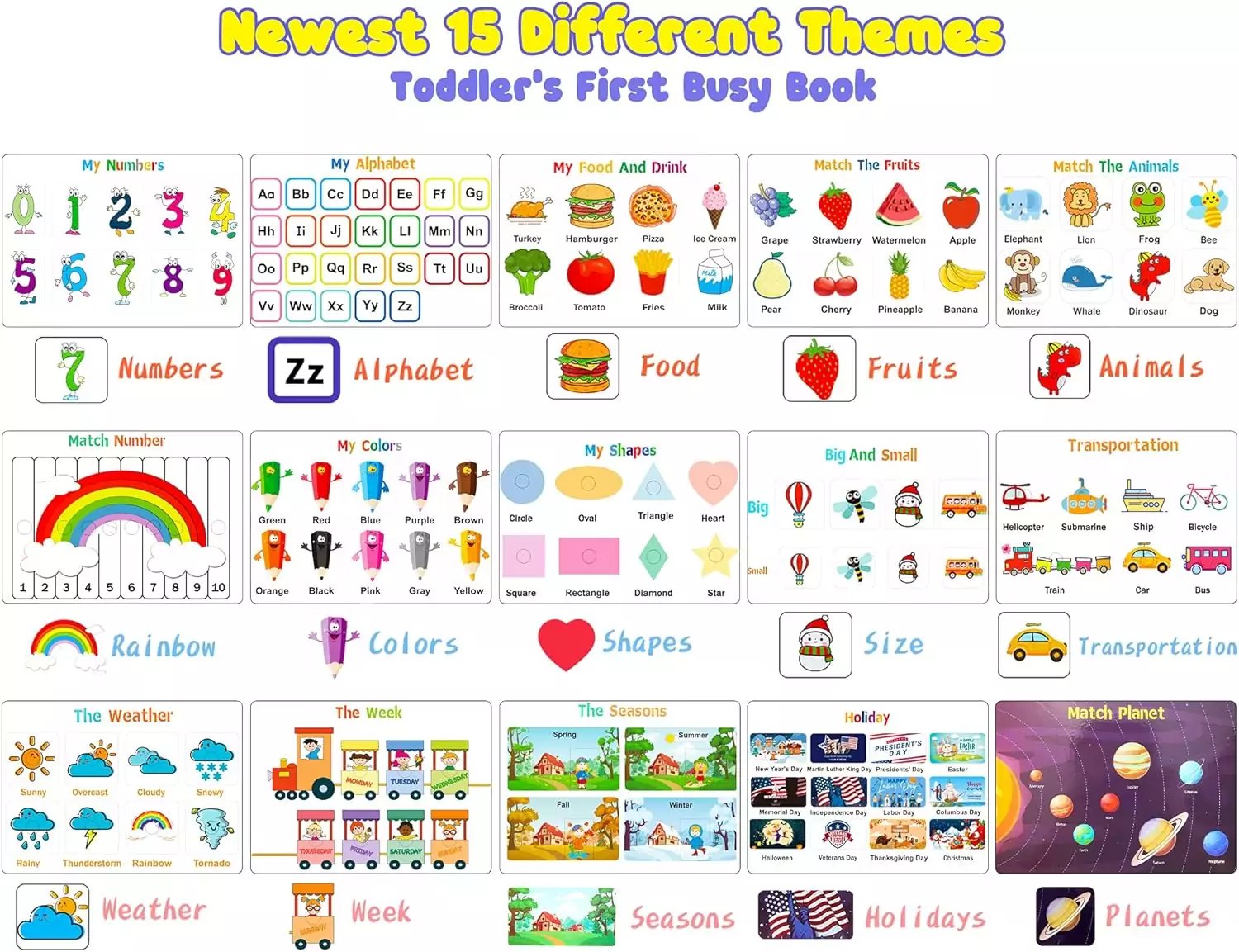 Huijing Montessori Preschool Activity Book offers 29 interactive learning themes designed to enhance early education engagement and development.