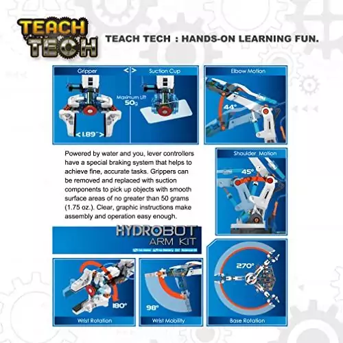 Hydraulic Robotic Arm Kit for Kids 12+ - Engaging STEM Robotics Toy for Learning and Fun
