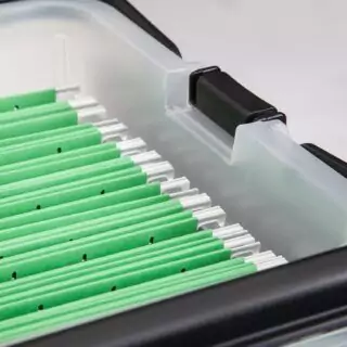 Water-Resistant File Organizer for Classrooms - Iris USA Box Designed for Teachers to Store Letter and Legal Size Files Efficiently.