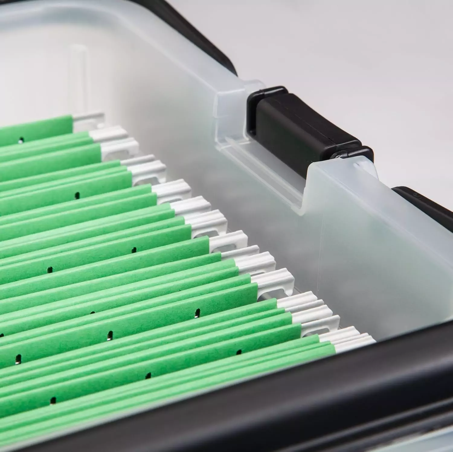 Water-Resistant File Organizer for Classrooms - Iris USA Box Designed for Teachers to Store Letter and Legal Size Files Efficiently.