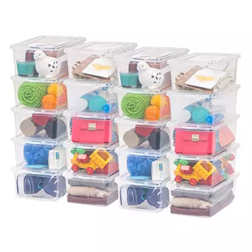 Clear 6qt Classroom Storage Box by Iris USA: BPA-Free, Stackable Organizer Bin with Lid, Perfect Teacher's Storage Solution for School Supplies