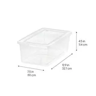 Optimize your classroom with a 6 Qt stackable organizer bin, providing efficient storage solutions for teachers seeking tidy and accessible learning spaces.