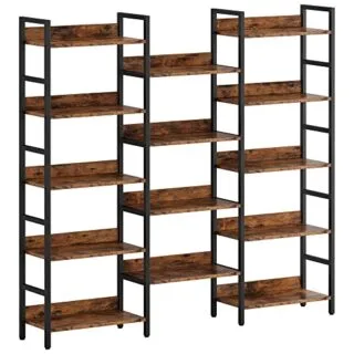 5-tier industrial bookshelf designed for classroom organization, perfect for storing and displaying books, supplies, and educational materials efficiently.