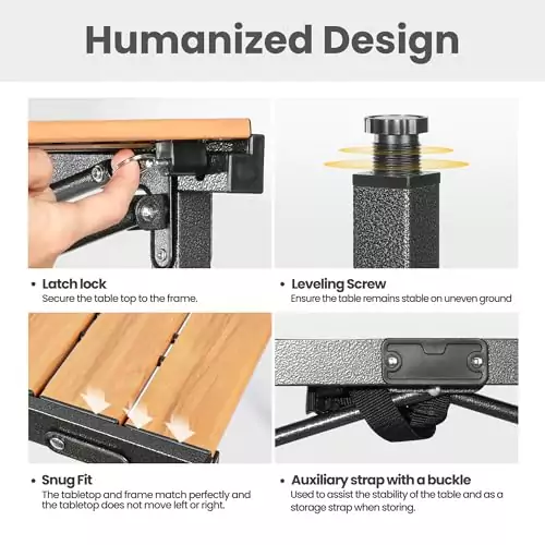 Lightweight Foldable Aluminum Table: Ideal for Classroom or Camp Settings, Perfect for Outdoor Activities and Easy to Transport and Store.