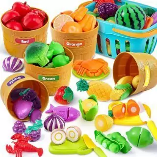 Enhance preschool learning with this toddler play food set, perfect for imaginative role play and fostering creativity in young children.
