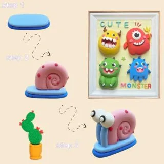 28-piece polymer air dry clay kit perfect for kids' creative learning, featuring essential pottery tools for educational arts and crafts projects.