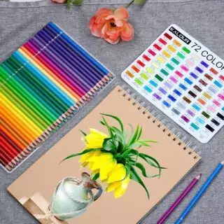 Kalour 72 Soft Core Colored Pencils: Ideal for adult coloring, drawing, and blending techniques with a vibrant color range. Perfect for artists and hobbyists.