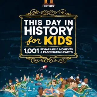 Colorful illustration of engaging historical events and fascinating facts designed for young learners and educators, promoting a fun learning experience.