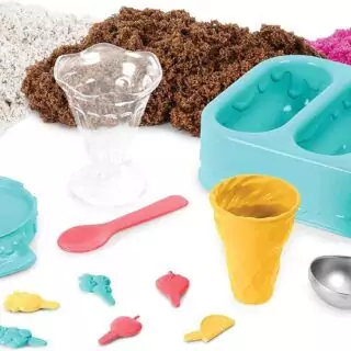 Kinetic Sand Scents Ice Cream Treats features 3 vibrant, scented colors for educational and creative play, enhancing kids' sensory experience.
