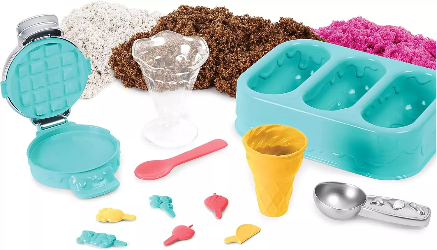 Kinetic Sand Scents Ice Cream Treats features 3 vibrant, scented colors for educational and creative play, enhancing kids