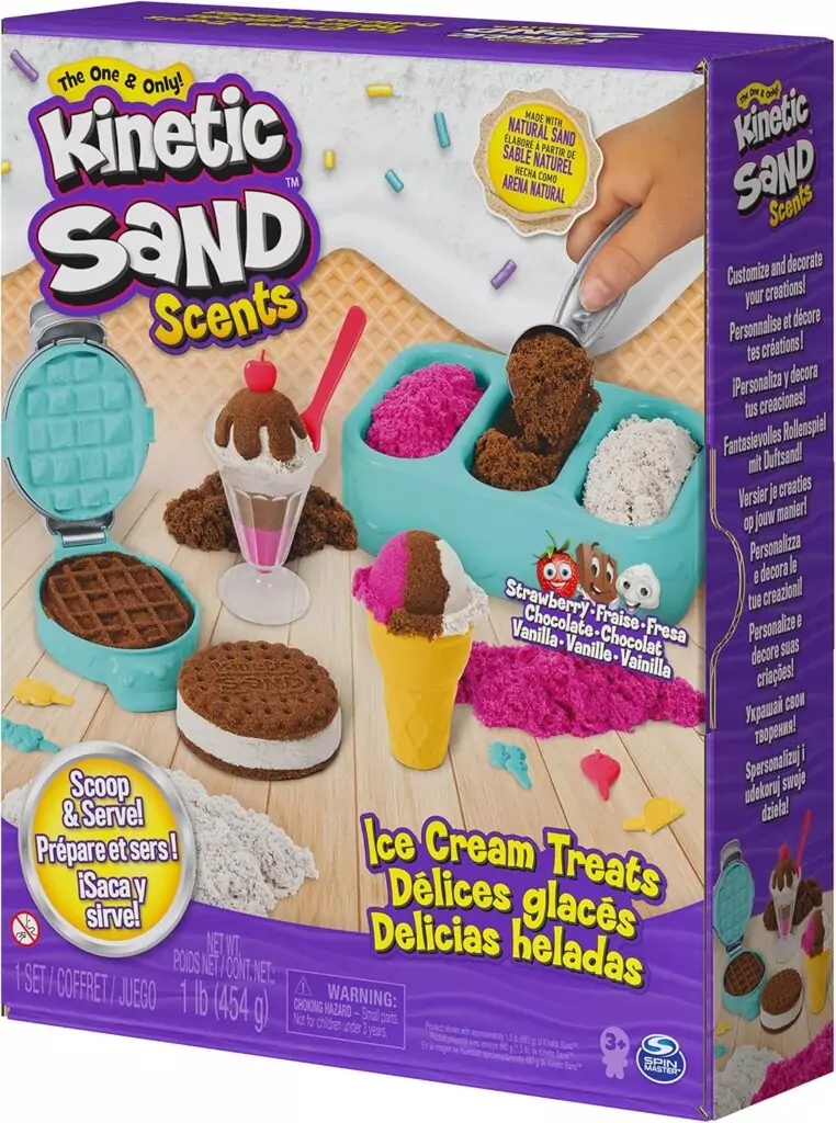 Kinetic Sand Scents Ice Cream Treats offers kids a vibrant, educational sensory experience with natural scents, enhancing creative play and learning.