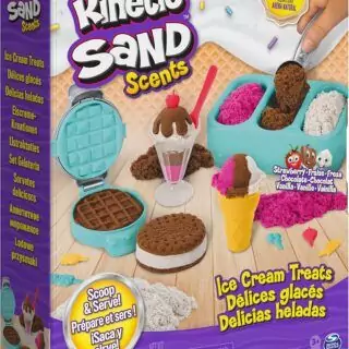 Kinetic Sand Scents Ice Cream Treats Set offers natural scented play sand, ideal for kids' educational play and creative fun activities.