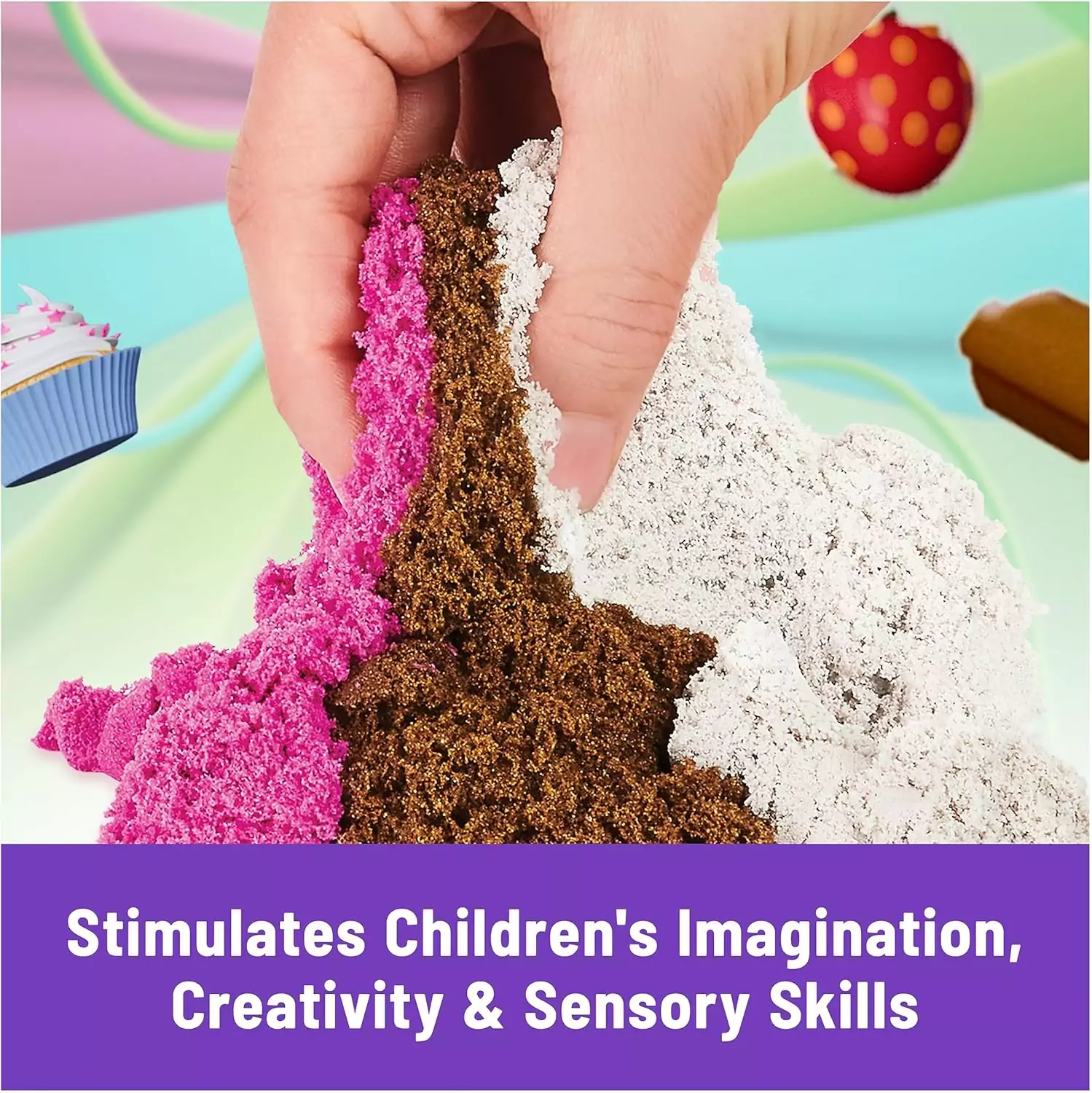 Kinetic Sand Scents Ice Cream Treats Set offers a fun, educational play experience for kids with naturally scented play sand, ideal for creative learning.