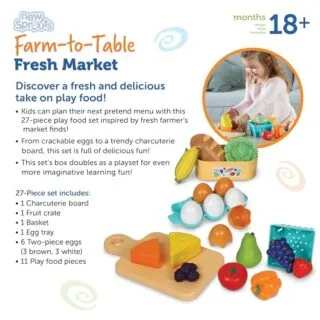 Farm-to-Table Play Food Set: Enhance Early Learning with this 27-piece set, perfect for interactive classroom activities and hands-on education.