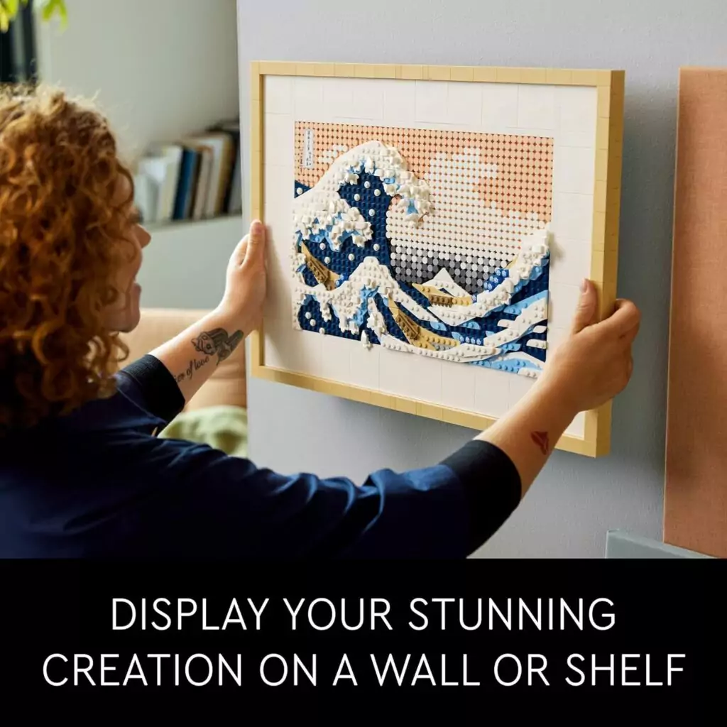 Lego 3D Hokusai Ocean Kit: Enhance STEM learning with this creative classroom tool, featuring an iconic wave design for artistic expression.