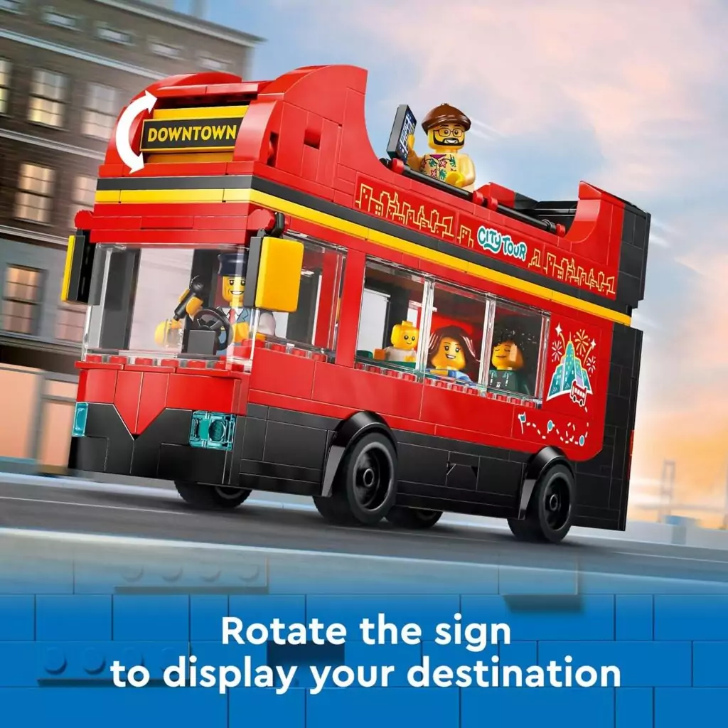 Lego City Double Decker Bus Toy for Kids 7+: Buildable Red Bus Set for Young Builders, Encouraging Creativity and Imagination