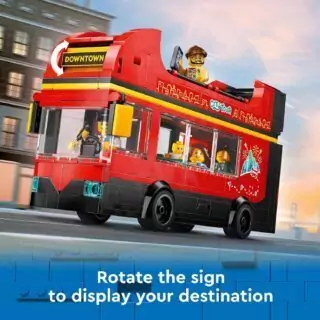 Lego City Double Decker Bus Toy for Kids 7+: Buildable Red Bus Set for Young Builders, Encouraging Creativity and Imagination