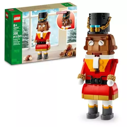 Lego Nutcracker Christmas Decor Set: Ideal for kids aged 8+, this interactive building kit serves as a festive and educational classroom activity.