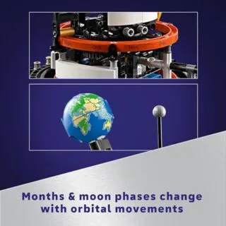 LEGO Technic Earth and Moon Orbit Set: Educational Science Kit for Kids with Outer Space Theme, Perfect for Young Astronomers and STEM Learning