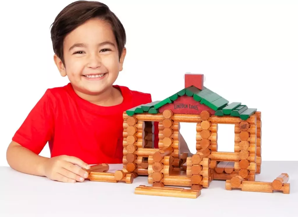 Celebrate a century of creativity with the 100th Anniversary Lincoln Logs. Includes 111 real wood pieces, perfect for preschoolers and creative play.