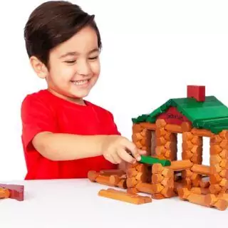 Lincoln Logs 100th Anniversary Edition: Classic Real Wood Building Toy for Preschoolers Ages 3+, Celebrating a Century of Creativity and Fun