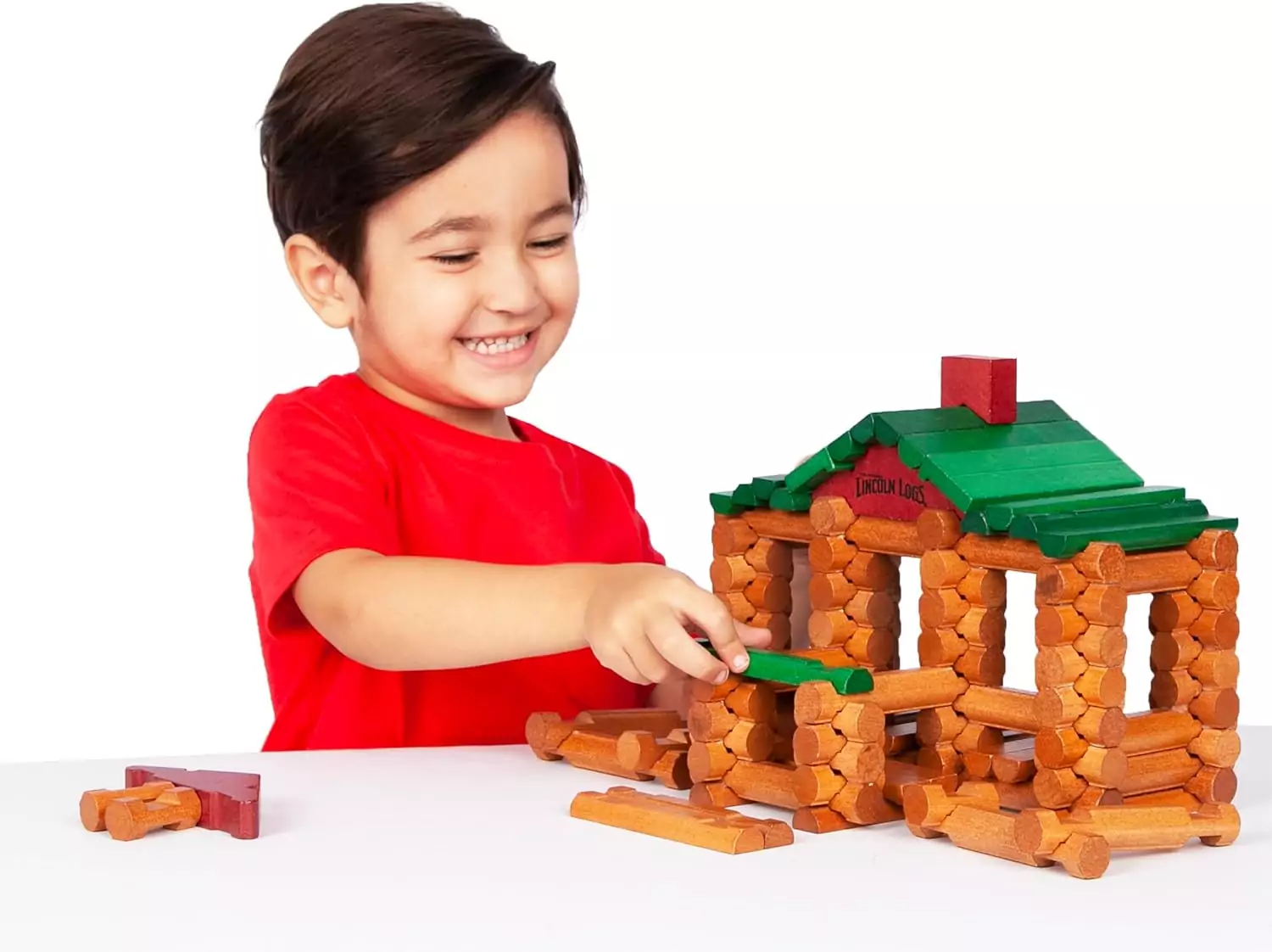 Lincoln Logs 100th Anniversary Edition: Classic Real Wood Building Toy for Preschoolers Ages 3+, Celebrating a Century of Creativity and Fun