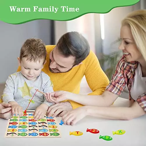 Magnetic fishing game for toddlers enhances learning with alphabet and counting features, promoting fun educational play for preschool children.