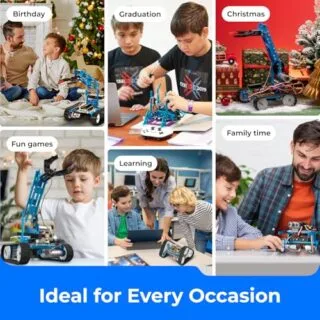 Makeblock mBot Ultimate 10-in-1 Coding Robot Kit for Kids: App-Controlled Robotics Toys for Engaging STEM Learning and Creative Play.