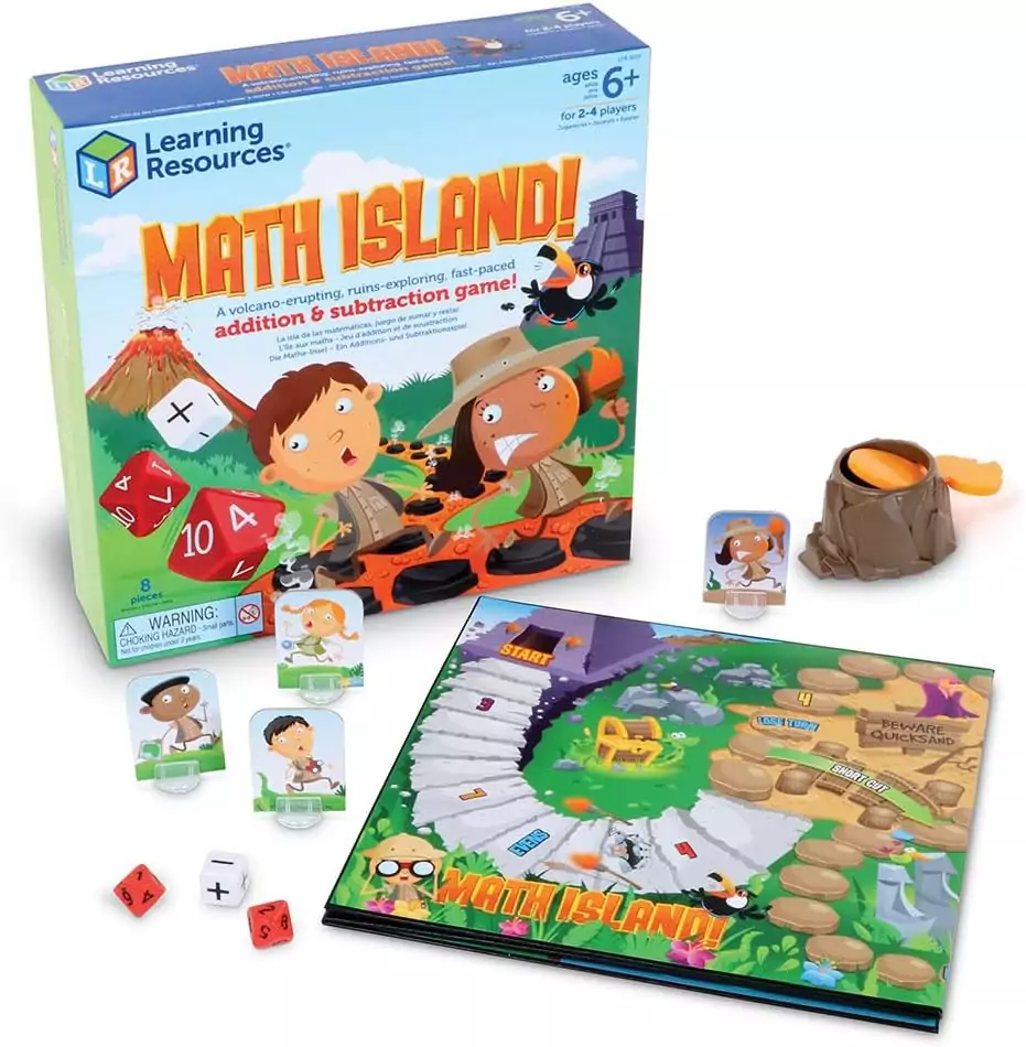 Interactive Math Island Game: Stimulate Kids' Learning with Outdoor Addition and Subtraction Fun, an Engaging Educational Tool