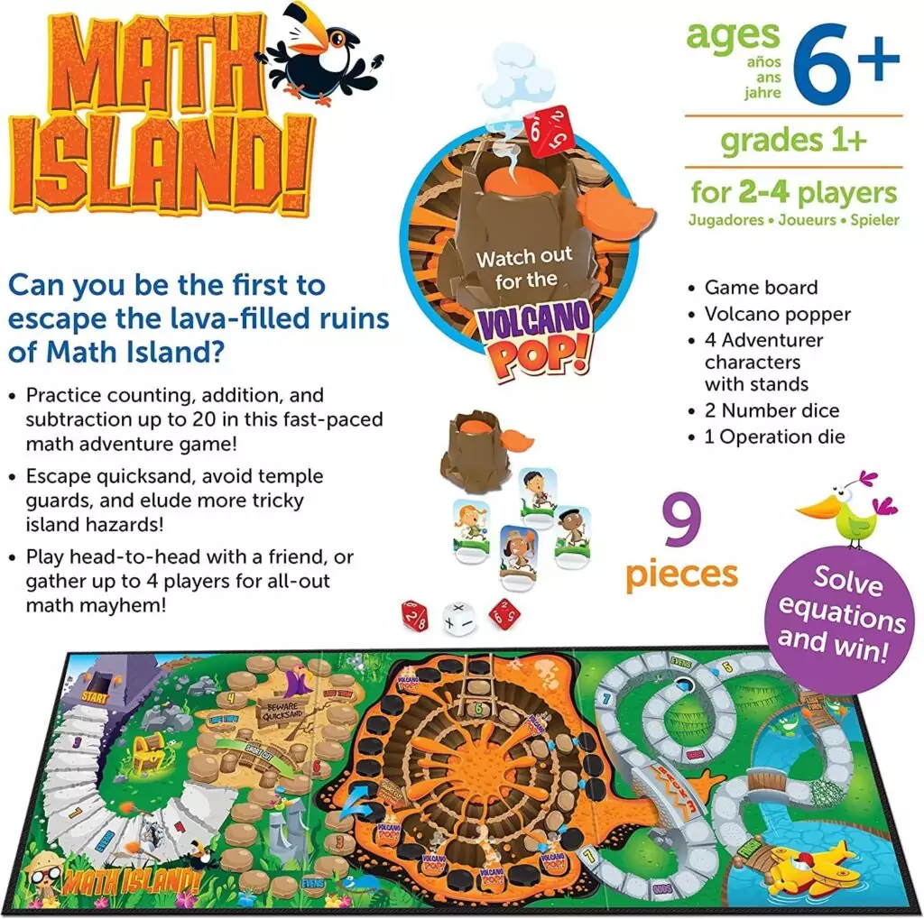 Engaging Math Island Game: An educational tool for teaching addition and subtraction, enhancing elementary students' math skills through interactive play.