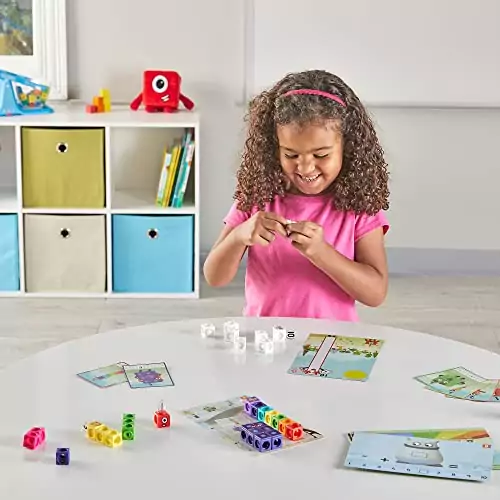 Engage preschoolers with Educational Mathlink Cubes Numberblocks, designed for interactive counting and learning, enhancing early math skills.