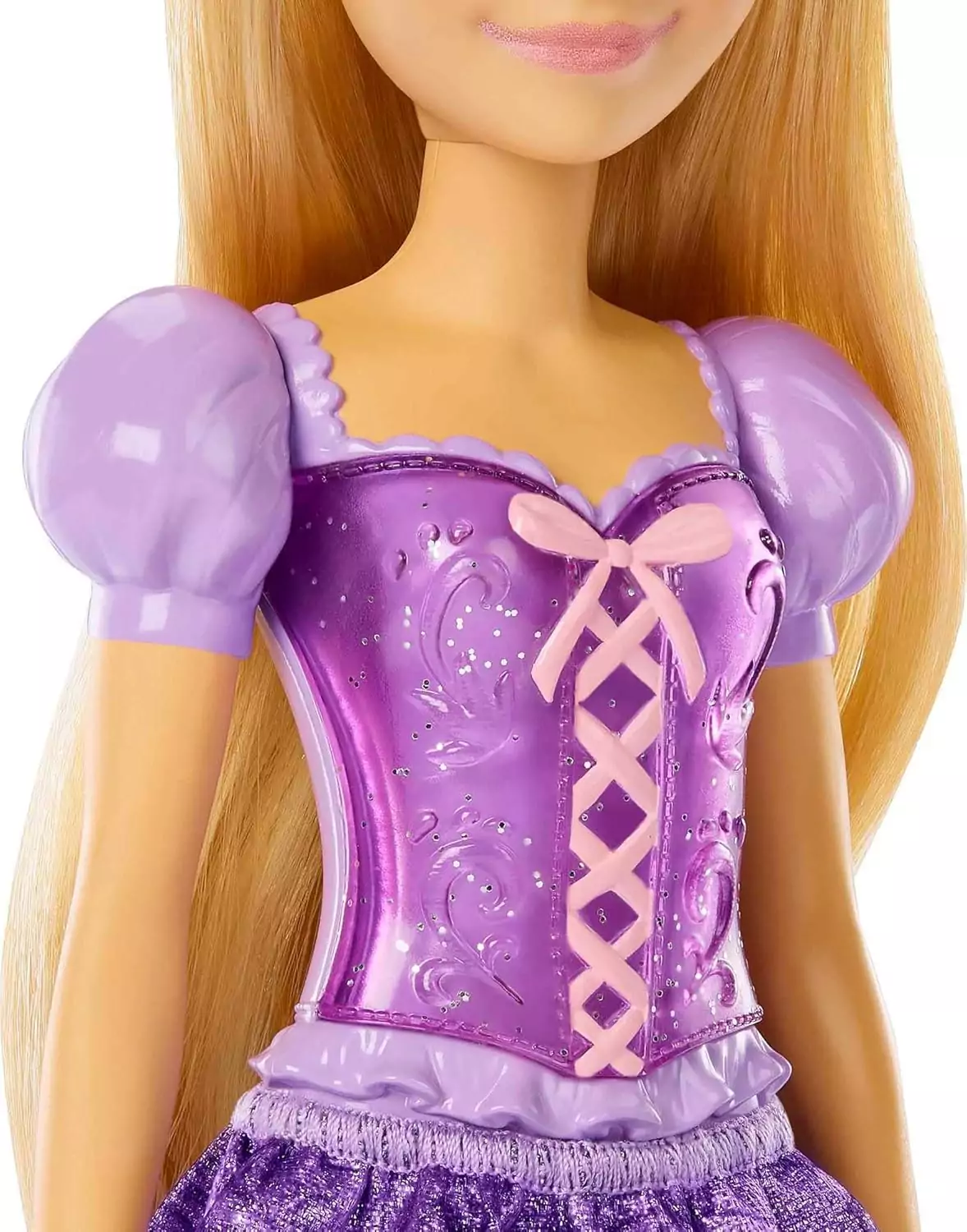 Mattel Disney Princess Rapunzel Doll features a sparkling gown perfect for imaginative play and storytelling with a favorite fairytale character.