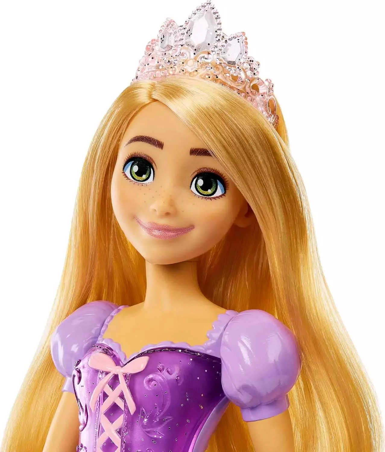 Discover the Mattel Disney Princess Rapunzel Doll, featuring a dazzling outfit perfect for imaginative play and educational activities. Ideal for young fans.