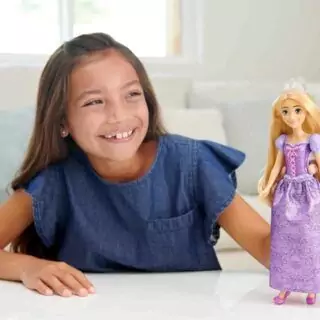 Mattel Disney Princess Rapunzel Doll featuring sparkling fashion, ideal for creative play and inspiring imagination in children.