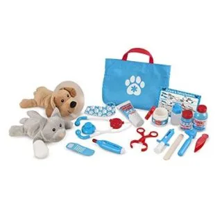 Melissa & Doug 24-Piece Veterinary Play Set for Preschoolers: Interactive Vet Kit for Fun and Educational Pretend Play Activities