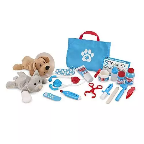 Melissa & Doug 24-Piece Veterinary Play Set for Preschoolers: Interactive Vet Kit for Fun and Educational Pretend Play Activities