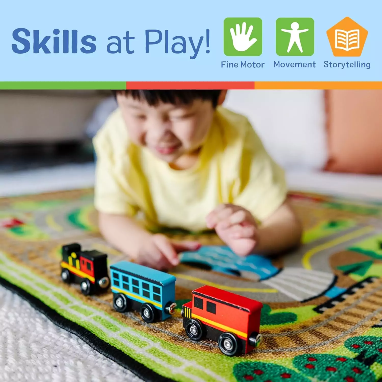 Enhance playtime with the Melissa & Doug Wooden Magnetic Train Set, an 8-piece educational toy designed to boost skill development and creativity.