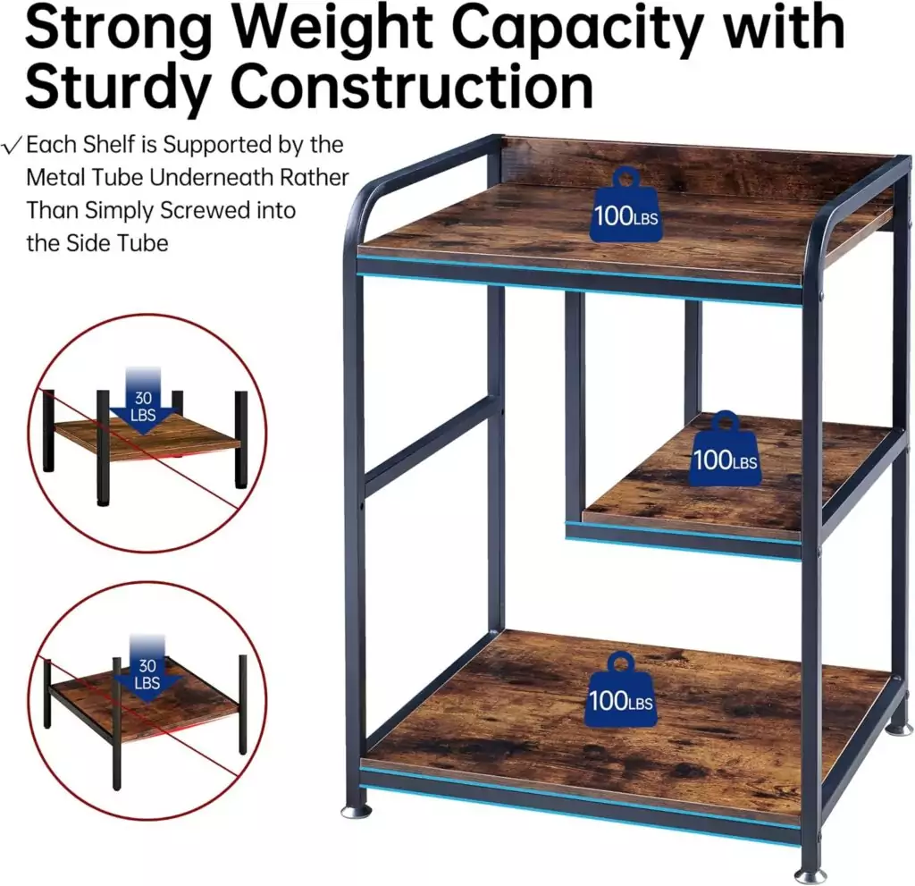 Compact Mobile Printer Stand with Wheels: Ideal 22x18 Storage Solution for Home Offices and Educators Seeking Efficient Organization Solutions