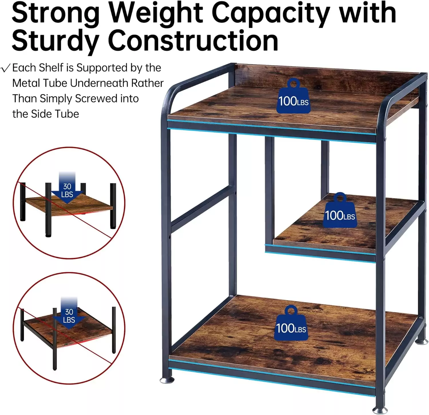 Compact Mobile Printer Stand with Wheels: Ideal 22x18 Storage Solution for Home Offices and Educators Seeking Efficient Organization Solutions