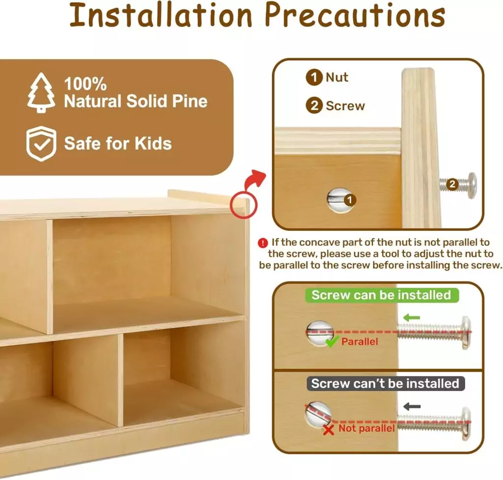 Montessori Class Storage: Five-Section Shelving Unit for Children's Toys and Books, Ideal for Organizing Educational Materials and Promoting Learning.