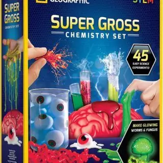 National Geographic Gross Science Kit offers 45 interactive experiments designed for classroom fun and educational STEM learning activities.