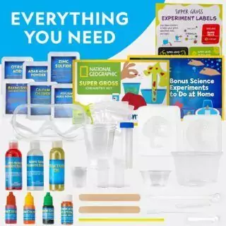 National Geographic Gross Science Kit offers 45 exciting experiments perfect for classroom fun and unique STEM education. Ideal for curious young scientists.