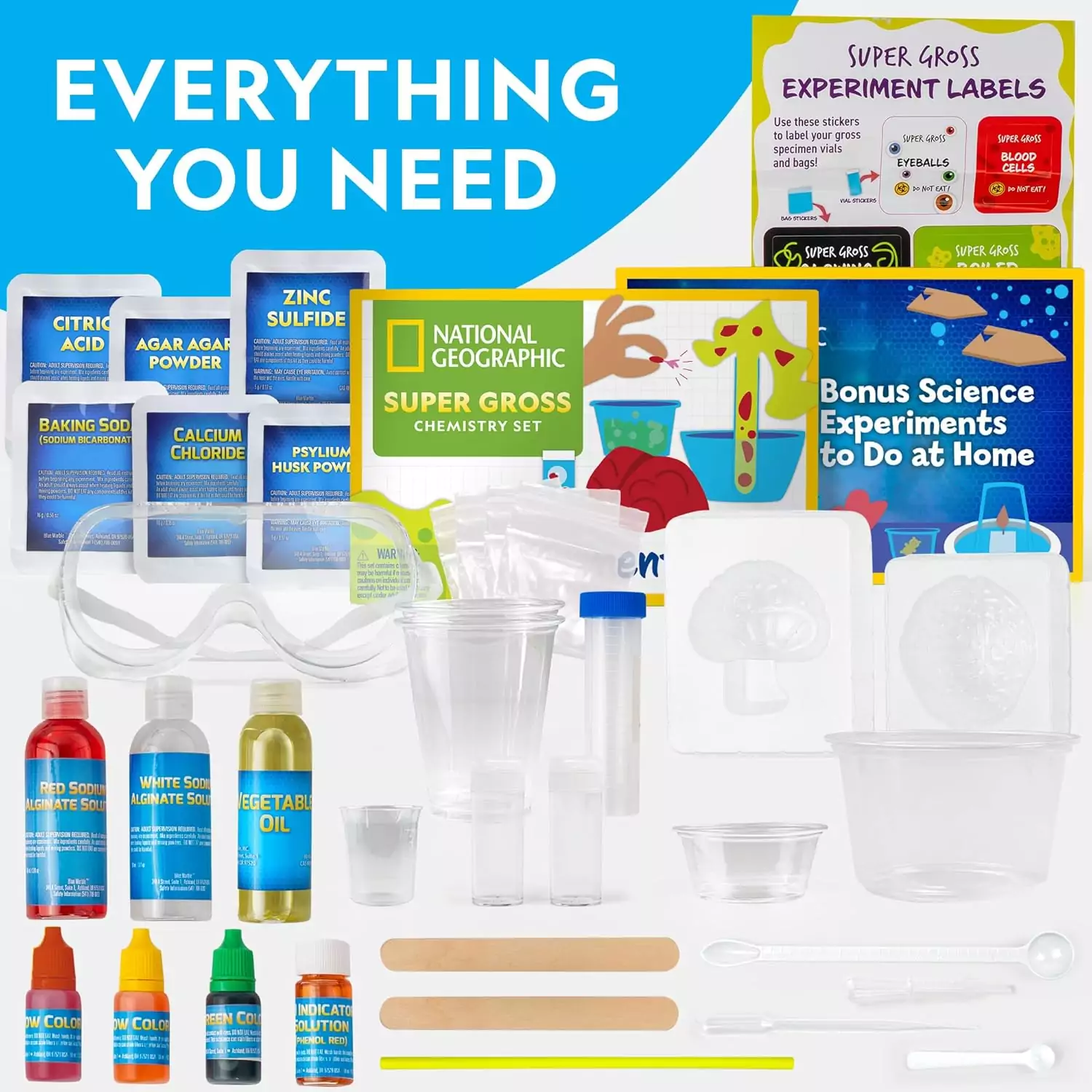 National Geographic Gross Science Kit offers 45 exciting experiments perfect for classroom fun and unique STEM education. Ideal for curious young scientists.
