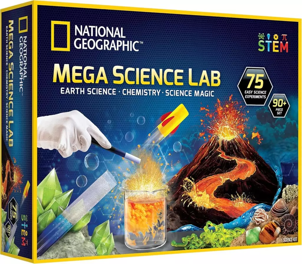 National Geographic Mega Science Lab: Explore 75 Interactive Physics Experiments with this Educational Kit, Perfect for Young Learners Seeking Hands-On Learning.