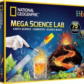 National Geographic Mega Science Lab: Explore 75 Interactive Physics Experiments with this Educational Kit, Perfect for Young Learners Seeking Hands-On Learning.