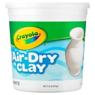 Natural White Air Dry Clay 5lbs, perfect for children's crafts and sculpting art projects, providing excellent flexibility and durability.